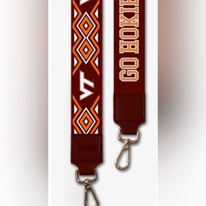 Virginia Tech Hokies Adustable Purse Strap 2” Desden NWT NCAA Football NWT
